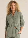 Niccola Button Up Top - Palm Green