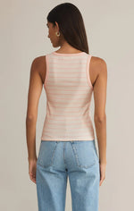 Hadley Striped Tank - Pink Salt