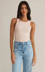 Hadley Striped Tank - Pink Salt