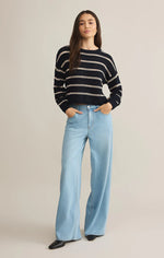 Z Supply Estero Stripe Cropped Sweater