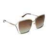 Diff Iconica Francesca-Gold With Dark Tortoise Brown Gradient Polarized Sunglasses