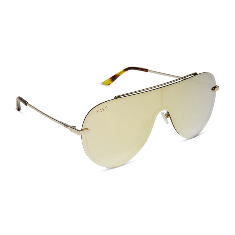 Imani - Gold Brilliant Gold Mirror Sunglasses