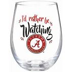 University of Alabama Wine Glass
