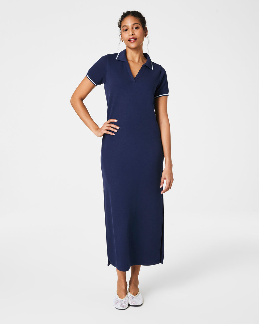 Spanx AirEssentials Pique Polo Midi Dress