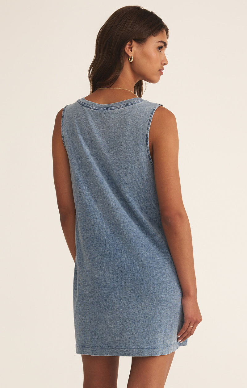 Z Supply Sloane V-Neck Knit Denim Dress