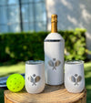 White Wine & Champagne Chiller Gift Set W/ Pickleball Logo